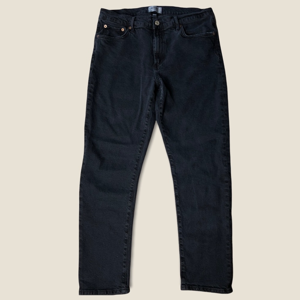 COPY DO NOT BUY - Agolde Toni black straight leg jeans mid rise EUC size 30